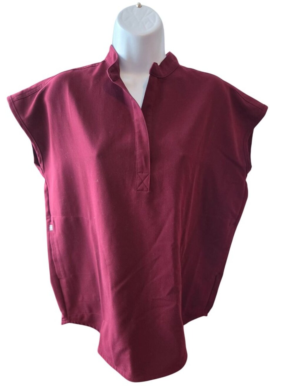 FIGS Scrub Set Top XS Pants PS Burgundy Rafaela Livingston Medical Workwear